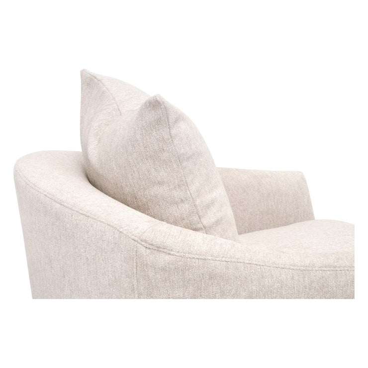 Essentials For Living Faye Slipcover Swivel Club Chair ~ LiveSmart Halifax-Ivory