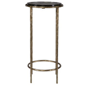 Casa Bella Living Recycled Glass Antique Gold Iron Accent Table