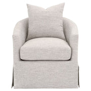 Essentials For Living Faye Slipcover Swivel Club Chair ~ Mineral Birch