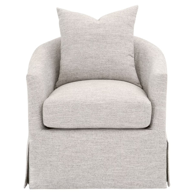 Essentials For Living Faye Slipcover Swivel Club Chair ~ Mineral Birch