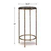 Casa Bella Living Recycled Glass Antique Gold Iron Accent Table