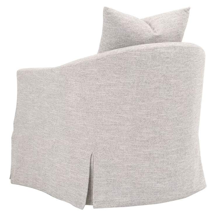 Essentials For Living Faye Slipcover Swivel Club Chair ~ Mineral Birch
