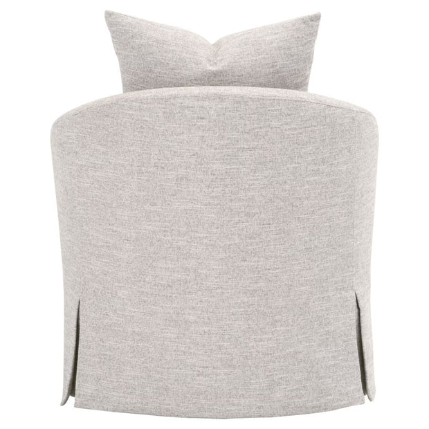 Essentials For Living Faye Slipcover Swivel Club Chair ~ Mineral Birch