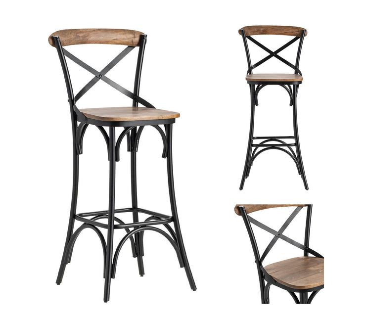 Crestview Collection Cedar Creek Mango Wood Bar Stool