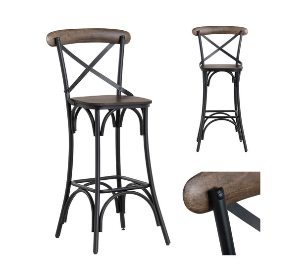 Crestview Collection Cartwright Mango Wood Bar Stool