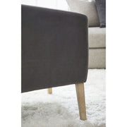 Essentials For Living Gordon Club Chair ~ Dark Dove Velvet, Natural Gray Oak