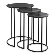Casa Bella Living Set Of Three Iron Nesting Tables