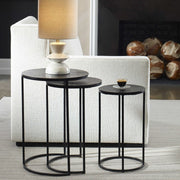 Casa Bella Living Set Of Three Iron Nesting Tables