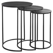 Casa Bella Living Set Of Three Iron Nesting Tables