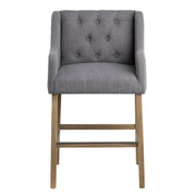 Crestview Collection Barrington Grey Tufted Counter Stool