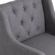 Crestview Collection Barrington Grey Tufted Counter Stool