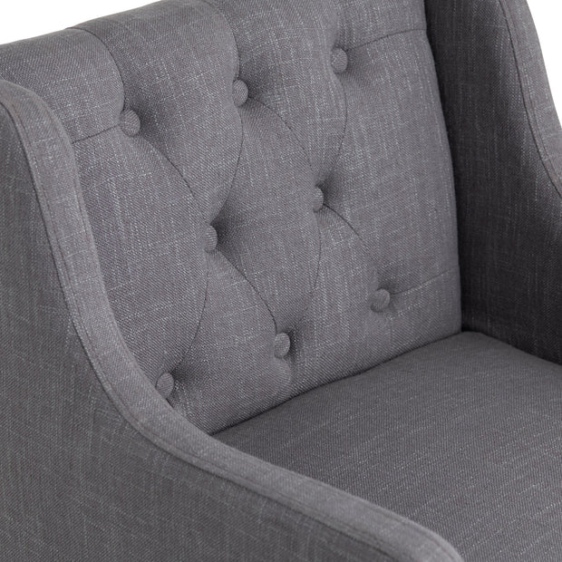Crestview Collection Barrington Grey Tufted Counter Stool