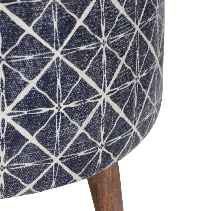 Crestview Collection Laurel Round Charcoal Gray Foot Stool Ottoman
