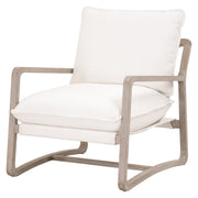 Essentials For Living Hamlin Club Chair ~ LiveSmart Boucle-Snow, Natural Gray Oak