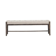 Crestview Collection Dixon Black Bench With Light Gray Cushioned Seat