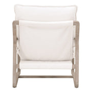 Essentials For Living Hamlin Club Chair ~ LiveSmart Boucle-Snow, Natural Gray Oak