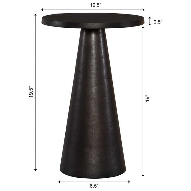 Casa Bella Living Dark Bronze Pedestal Accent Table
