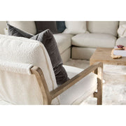 Essentials For Living Hamlin Club Chair ~ LiveSmart Boucle-Snow, Natural Gray Oak