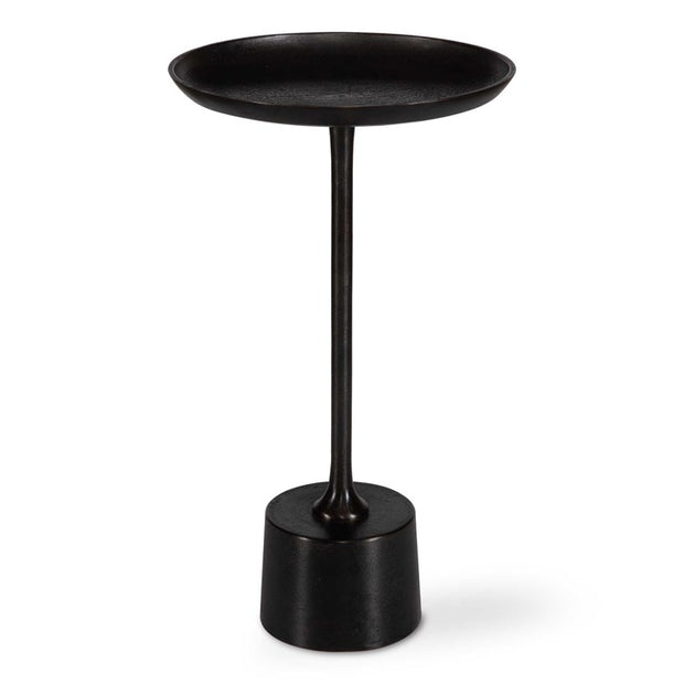 Casa Bella Living Round Dark Brown Oxidized Finished Accent Table