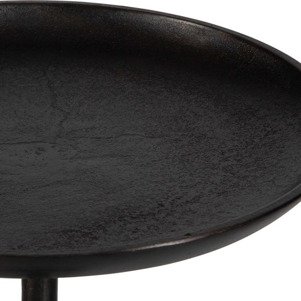 Casa Bella Living Round Dark Brown Oxidized Finished Accent Table