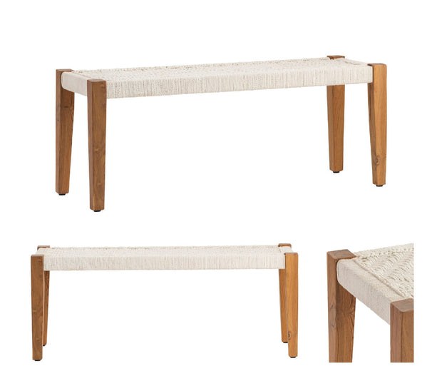 Crestview Collection Bengal Manor Woven Jute Bench