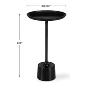 Casa Bella Living Round Dark Brown Oxidized Finished Accent Table