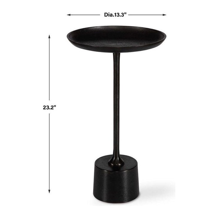 Casa Bella Living Round Dark Brown Oxidized Finished Accent Table