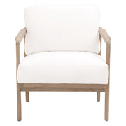 Essentials For Living Harbor Club Chair ~ LiveSmart Peyton-Pearl, White Rope, Smoke Gray Oak