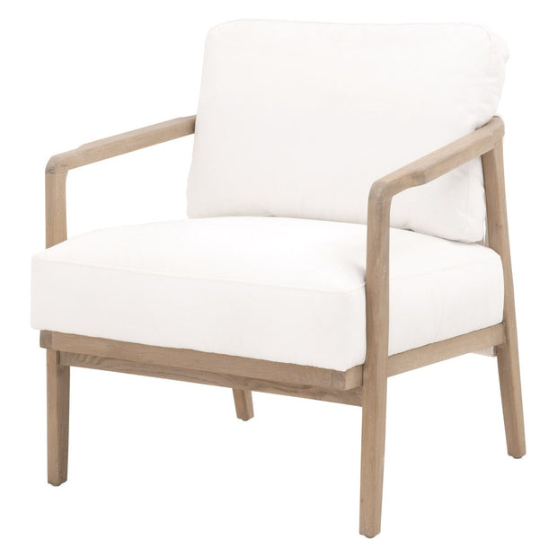 Essentials For Living Harbor Club Chair ~ LiveSmart Peyton-Pearl, White Rope, Smoke Gray Oak
