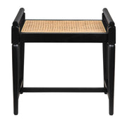 Crestview Collection Port Royal Black Rattan Accent Bench