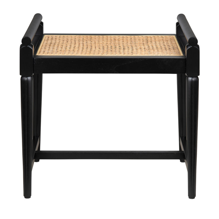 Crestview Collection Port Royal Black Rattan Accent Bench