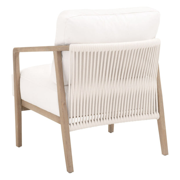 Essentials For Living Harbor Club Chair ~ LiveSmart Peyton-Pearl, White Rope, Smoke Gray Oak