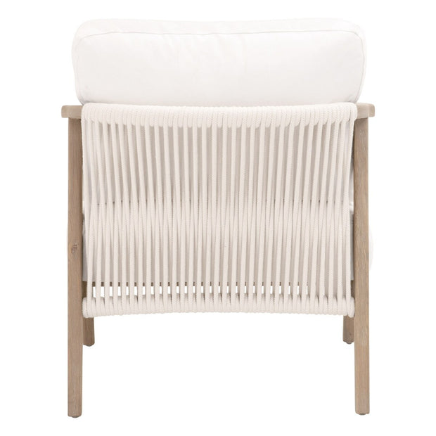 Essentials For Living Harbor Club Chair ~ LiveSmart Peyton-Pearl, White Rope, Smoke Gray Oak