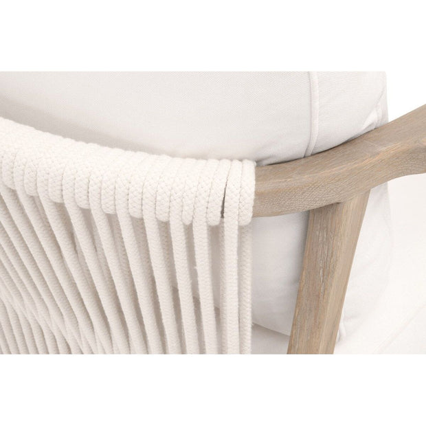 Essentials For Living Harbor Club Chair ~ LiveSmart Peyton-Pearl, White Rope, Smoke Gray Oak