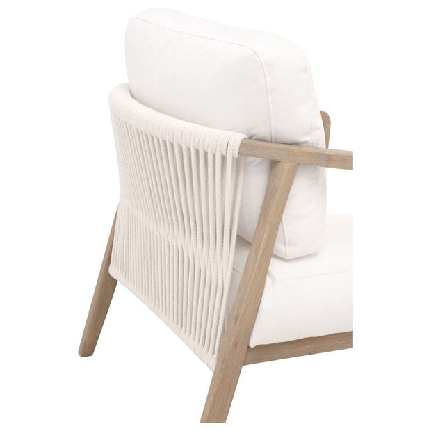 Essentials For Living Harbor Club Chair ~ LiveSmart Peyton-Pearl, White Rope, Smoke Gray Oak