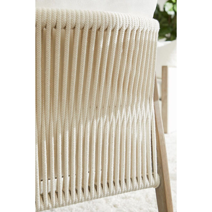 Essentials For Living Harbor Club Chair ~ LiveSmart Peyton-Pearl, White Rope, Smoke Gray Oak