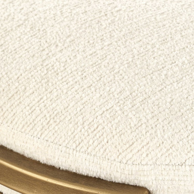 Casa Bella Living Finished In Antique Brass Light Cream Fabric Counter Stool