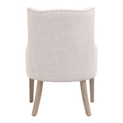Essentials For Living Henning Accent Chair~ Performance Bisque French Linen, Natural Gray Ash