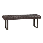 Crestview Collection Rutledge Vegan Brown Leather Bench