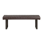 Crestview Collection Rutledge Vegan Brown Leather Bench