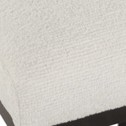 Casa Bella Living Matte Black Finish With Light Cream Fabric High Counter Stool