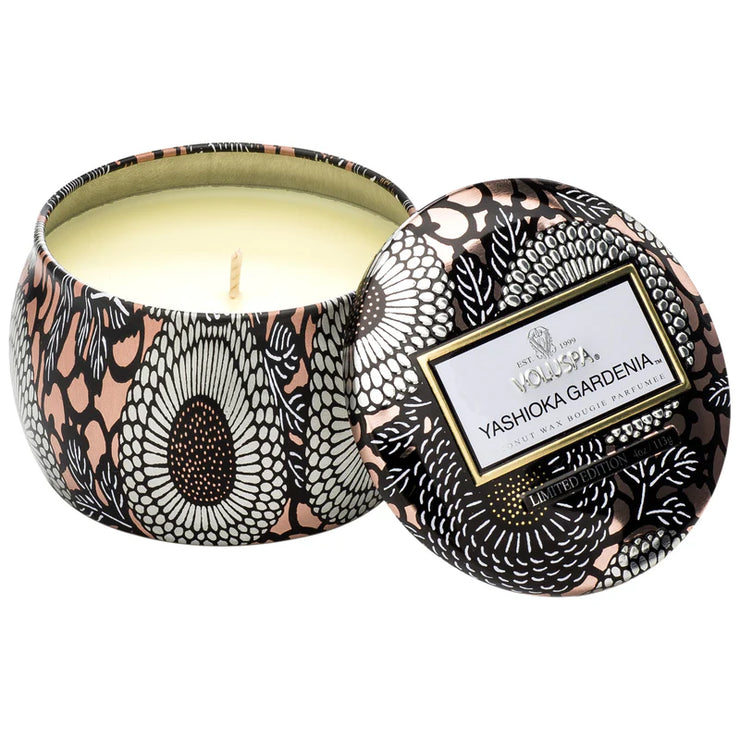 Voluspa Yashioka Gardenia Mini Tin Candle ~ 4 oz