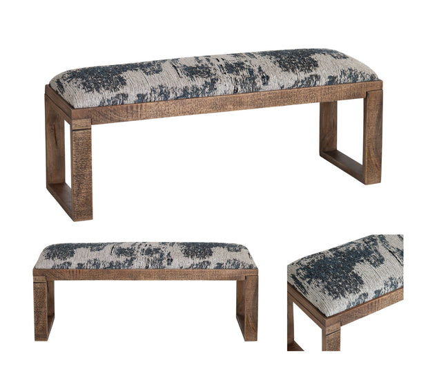 Crestview Collection Anthropology Navy Blue Toile Bench