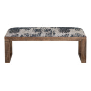 Crestview Collection Anthropology Navy Blue Toile Bench