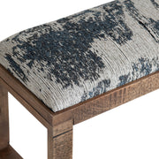 Crestview Collection Anthropology Navy Blue Toile Bench