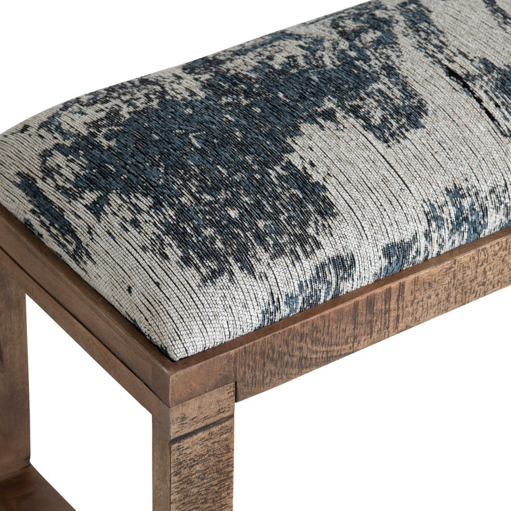 Crestview Collection Anthropology Navy Blue Toile Bench