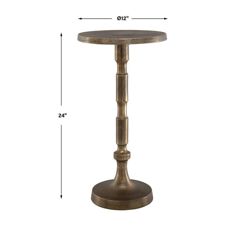 Casa Bella Living Antique Brass Drink Table