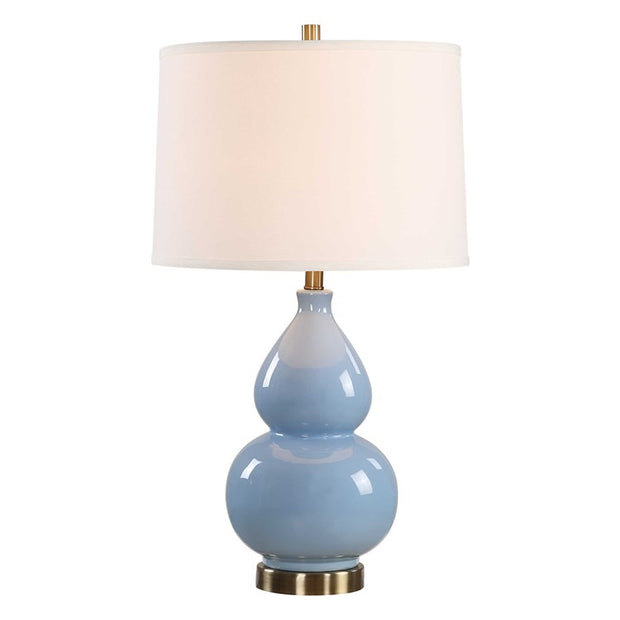 Casa Bella Living Blue Glazed Elegant Table Lamp