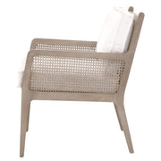 Essentials For Living Leone Club Chair ~ LiveSmart Peyton-Pearl, Natural Gray Oak, Cane