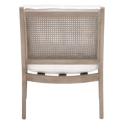 Essentials For Living Leone Club Chair ~ LiveSmart Peyton-Pearl, Natural Gray Oak, Cane
